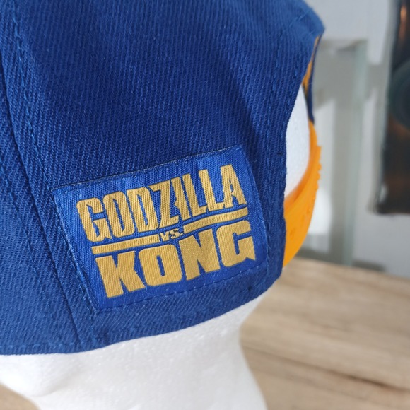 Godzilla vs Kong Baseball Cap Movie Promo Royal Blue Adjustable Hat - Picture 5 of 10